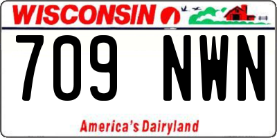 WI license plate 709NWN