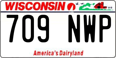 WI license plate 709NWP