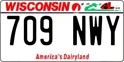 WI license plate 709NWY