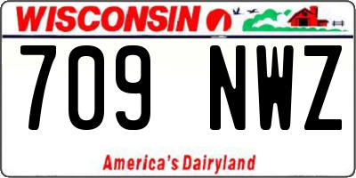 WI license plate 709NWZ