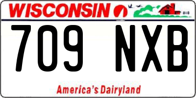 WI license plate 709NXB
