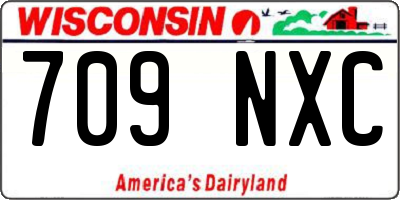 WI license plate 709NXC