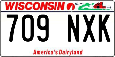 WI license plate 709NXK