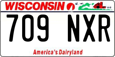 WI license plate 709NXR