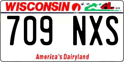 WI license plate 709NXS