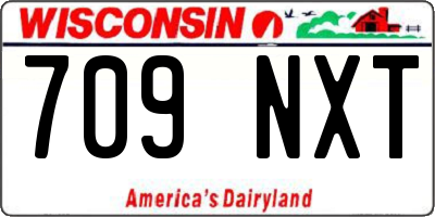 WI license plate 709NXT