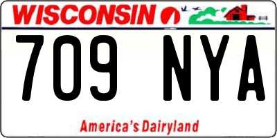 WI license plate 709NYA