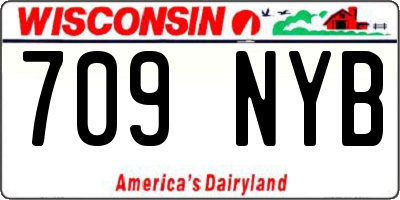 WI license plate 709NYB