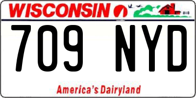 WI license plate 709NYD