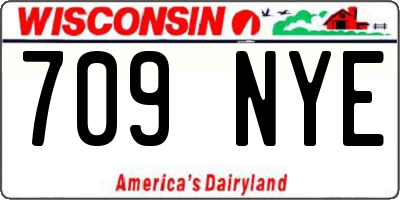 WI license plate 709NYE