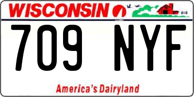 WI license plate 709NYF