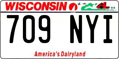 WI license plate 709NYI