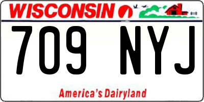 WI license plate 709NYJ