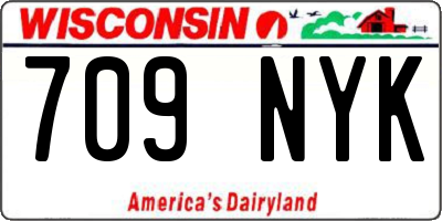 WI license plate 709NYK