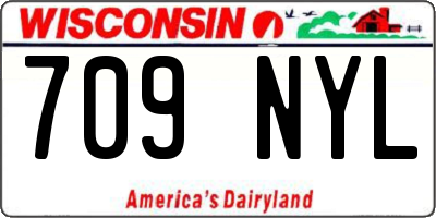 WI license plate 709NYL