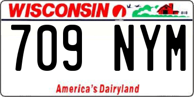 WI license plate 709NYM