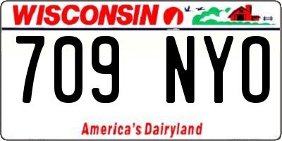 WI license plate 709NYO