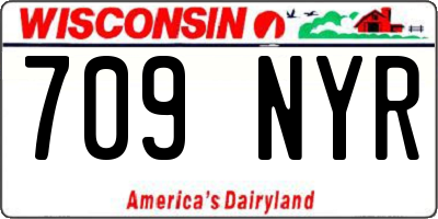 WI license plate 709NYR