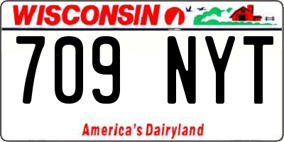 WI license plate 709NYT