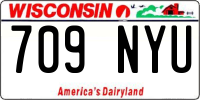 WI license plate 709NYU