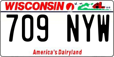 WI license plate 709NYW