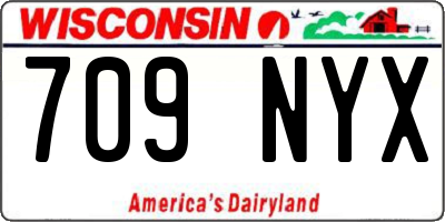 WI license plate 709NYX