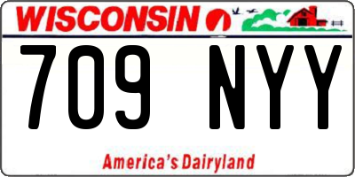 WI license plate 709NYY