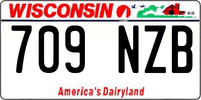 WI license plate 709NZB