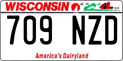 WI license plate 709NZD