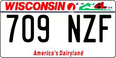 WI license plate 709NZF