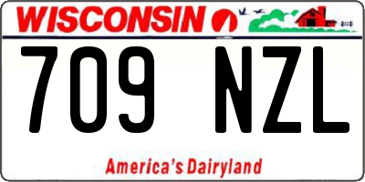 WI license plate 709NZL