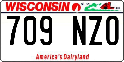 WI license plate 709NZO