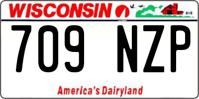 WI license plate 709NZP