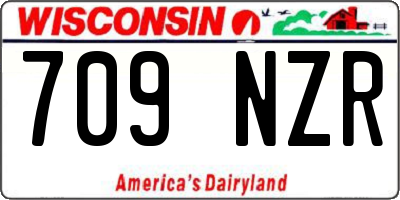 WI license plate 709NZR