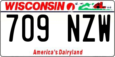 WI license plate 709NZW