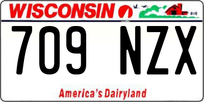 WI license plate 709NZX