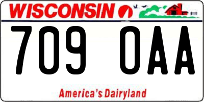 WI license plate 709OAA