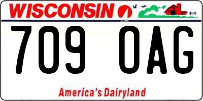WI license plate 709OAG