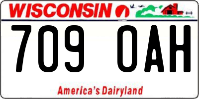 WI license plate 709OAH