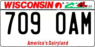 WI license plate 709OAM