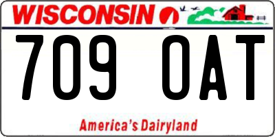WI license plate 709OAT