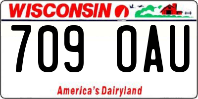 WI license plate 709OAU