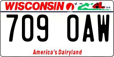 WI license plate 709OAW