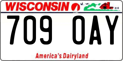 WI license plate 709OAY