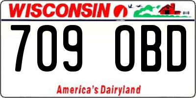 WI license plate 709OBD