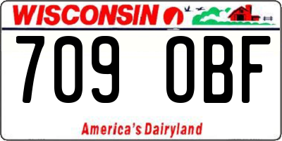 WI license plate 709OBF