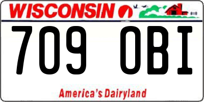 WI license plate 709OBI