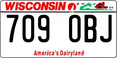 WI license plate 709OBJ