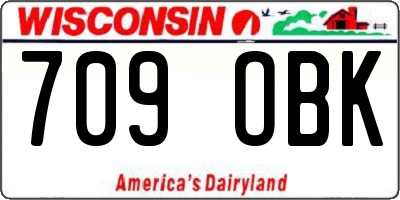 WI license plate 709OBK