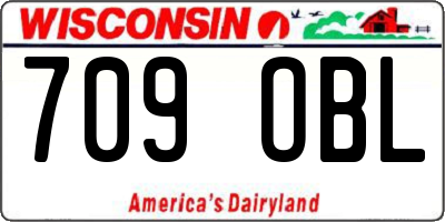 WI license plate 709OBL